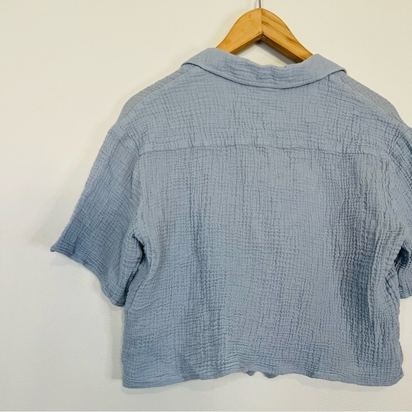 Andie The Margarita Button Up blue mist cotton gauze size small - Picture 7 of 10